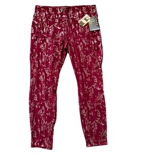 Avia Women's Leggings - Red and White Pattern